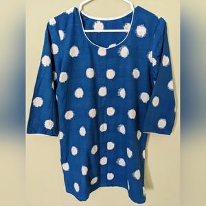 Women's ikat cotton top
